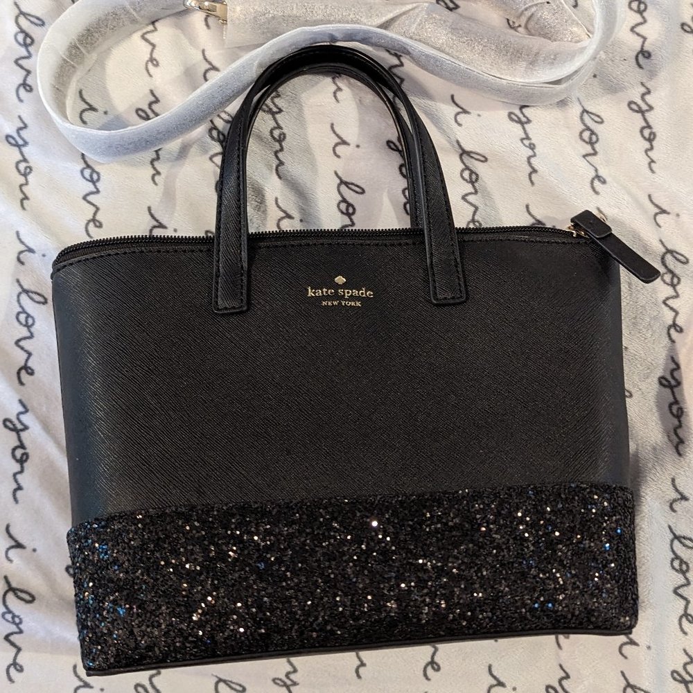 Black Glitter Kate Spade Purse